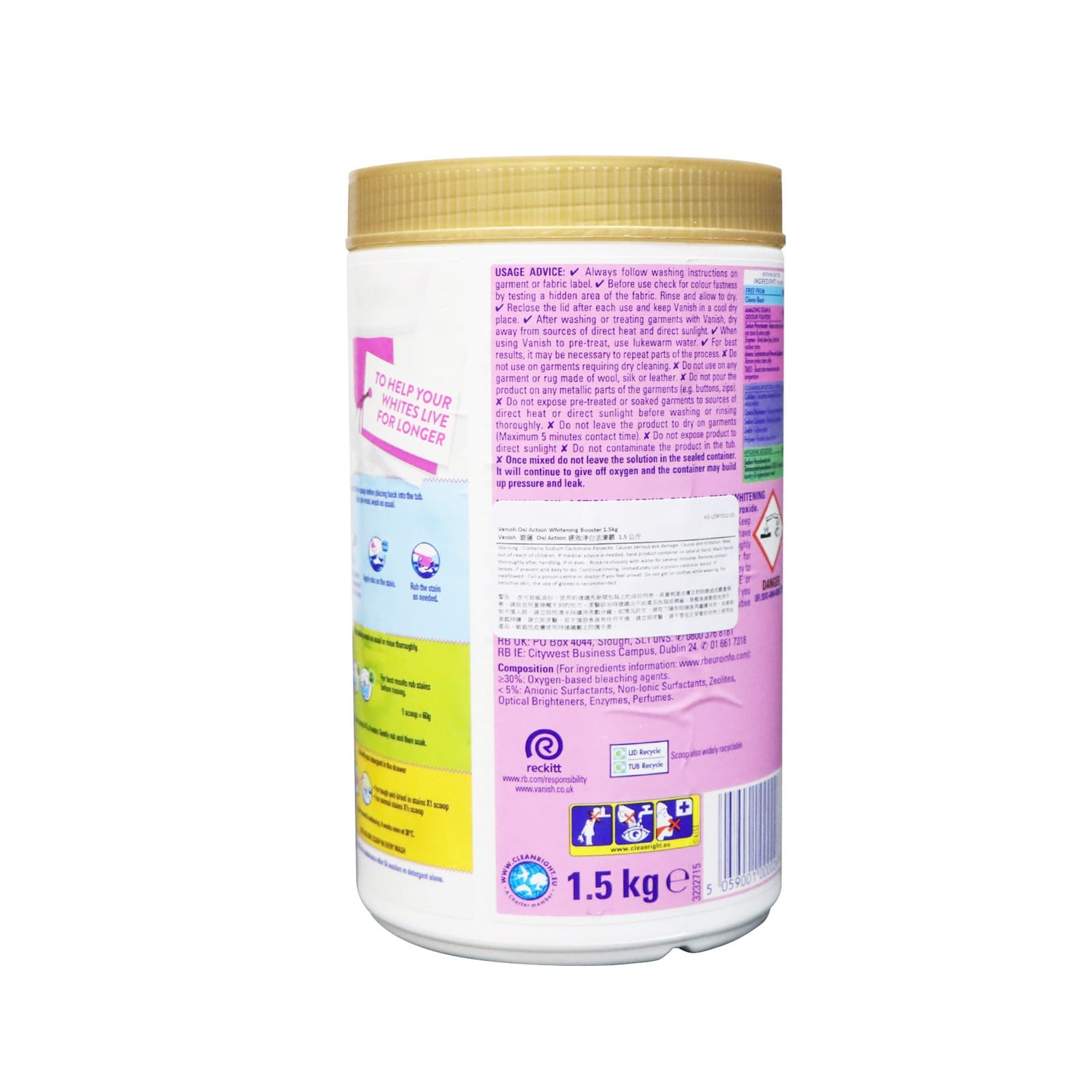 [BB] Vanish Oxi Action Multi Power Crystal White 1.5kg