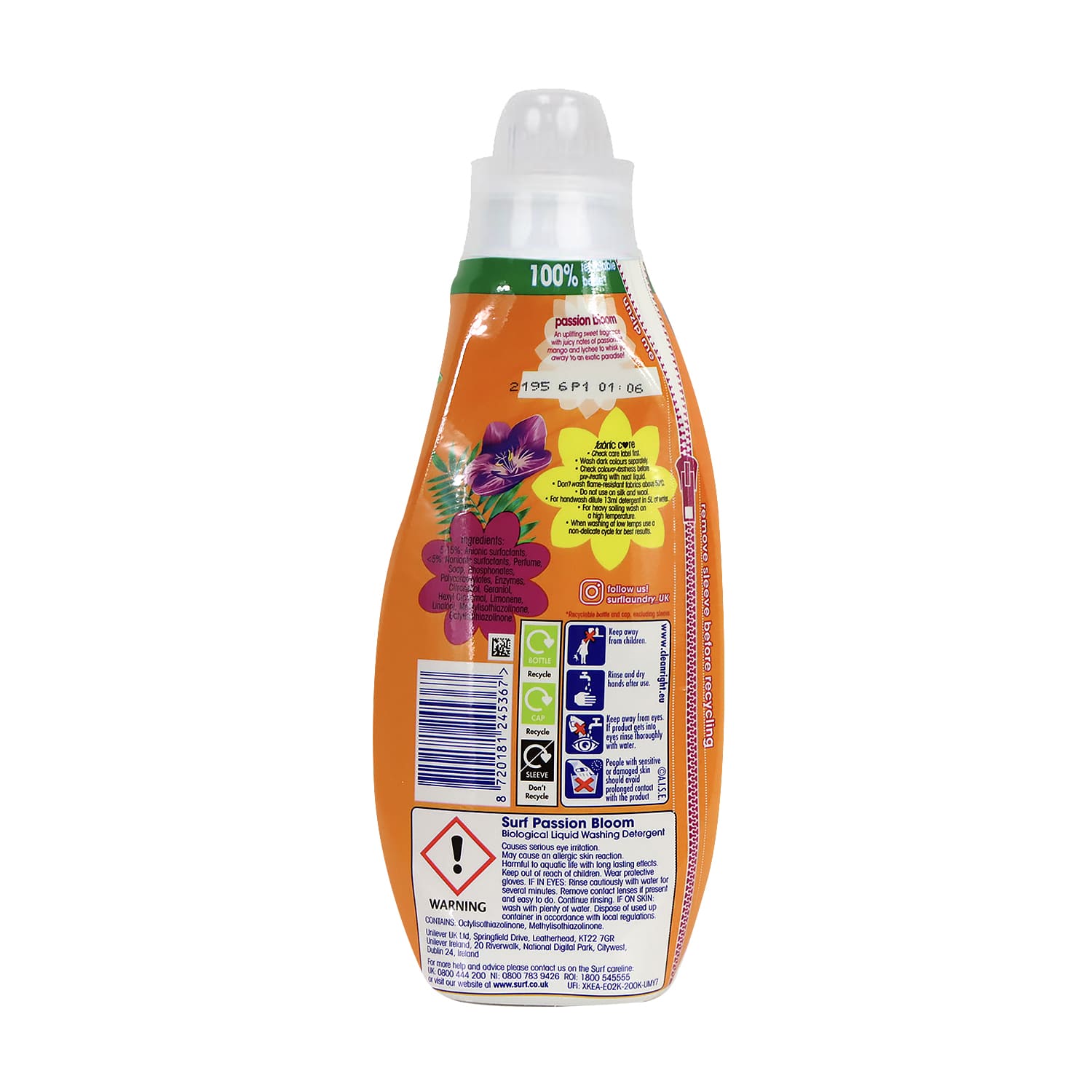 Surf Concentrated Liquid Detergent 648ml (Passion Bloom)