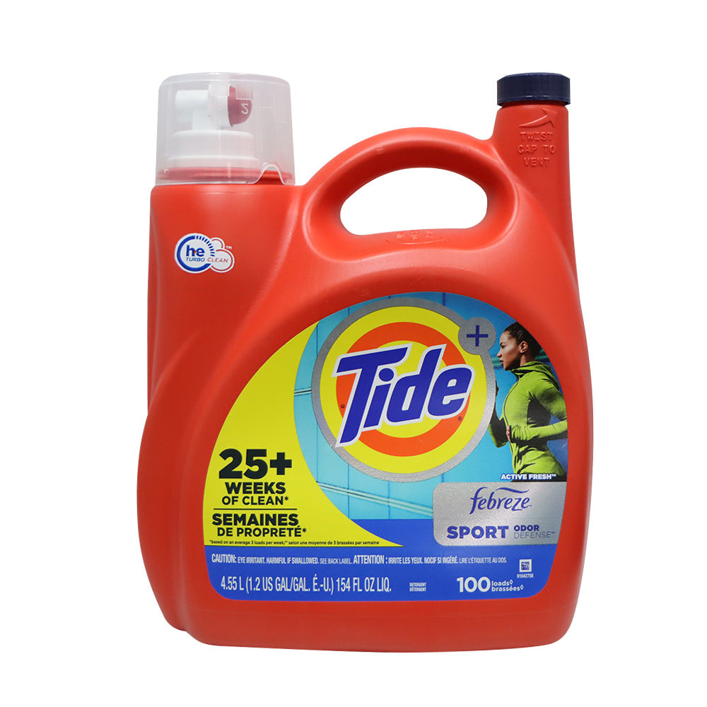 [P&G] Tide Laundry Liquid Detergent with Febreze Sport Odour Defense 4.55L