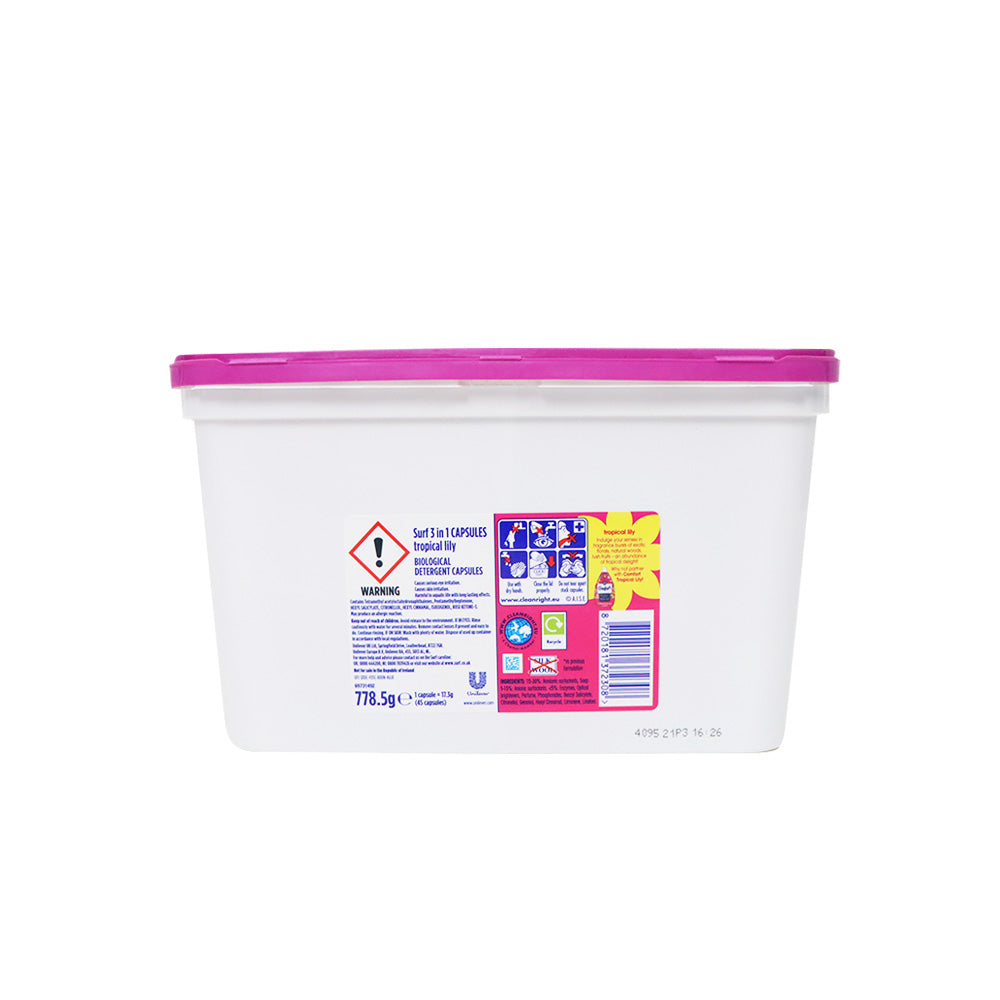 Surf 全效清香洗衣珠 (熱帶百合香) 45粒裝