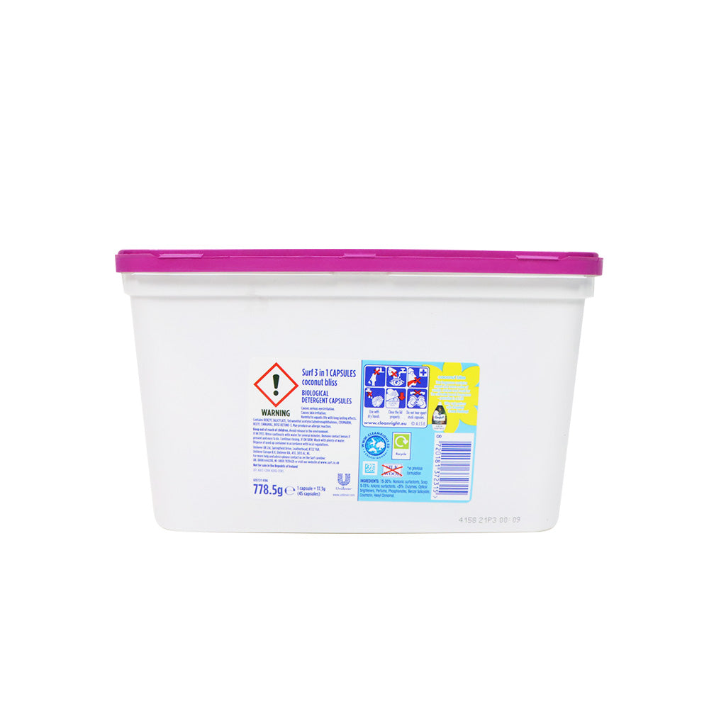 Surf 全效清香洗衣珠 (香草椰子) 45粒裝