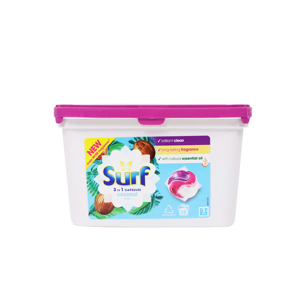 Surf 全效清香洗衣珠 (香草椰子) 18粒裝