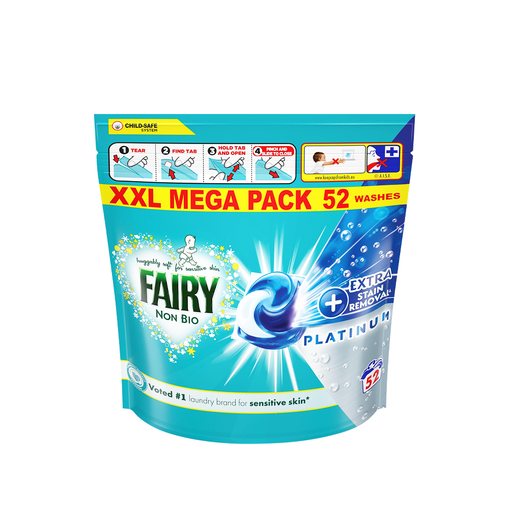 [P&G] Fairy Non Bio 鉑金裝無酵素防敏洗衣球 52粒