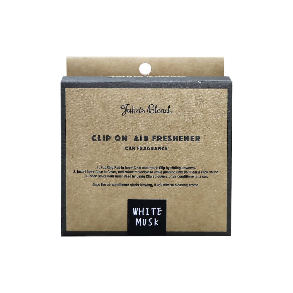 John's Blend Clip on Air Freshener White Musk