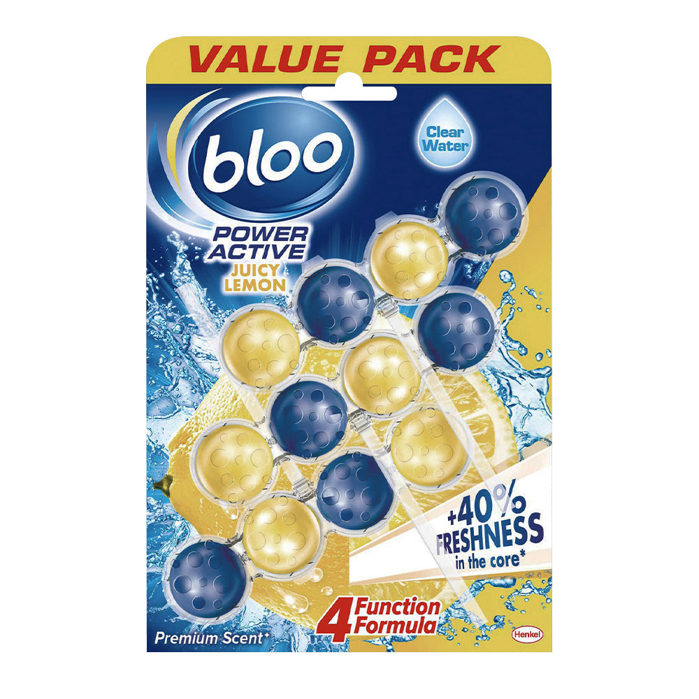 Bloo Power Active Toilet Block 3pcs (Juicy Lemon)