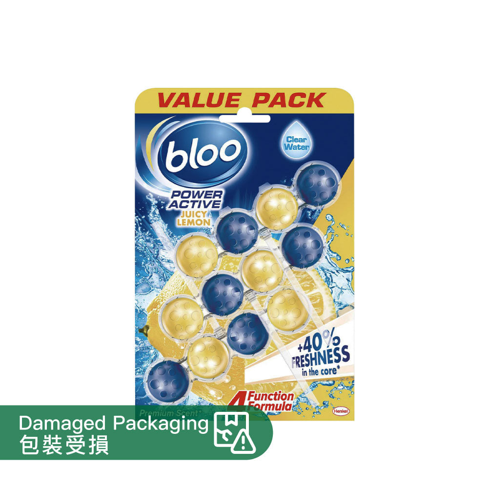 [DP] Bloo Power Active Toilet Block 3pcs (Juicy Lemon)