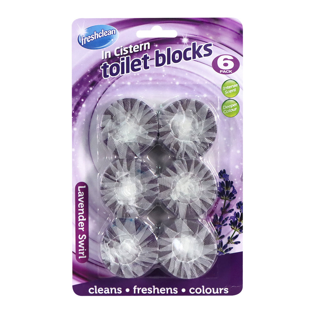 Freshclean Toilet Blocks 6pcs (Lavender Swirl)