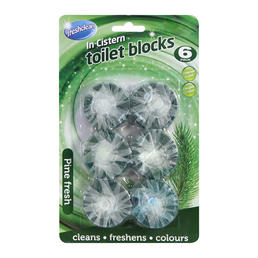 Freshclean Toilet Blocks 6pcs (Pine Fresh)