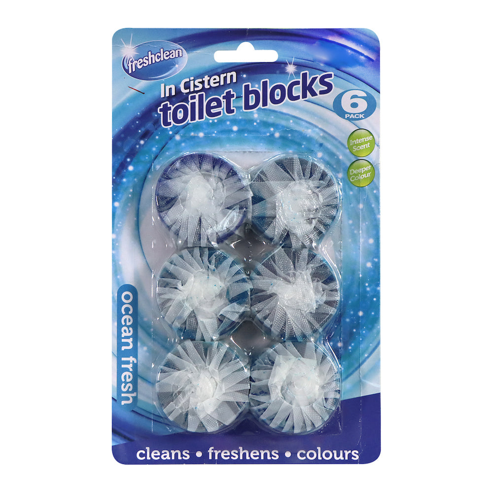 Freshclean Toilet Blocks 6pcs (Ocean Fresh)