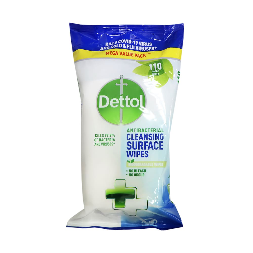 Dettol Antibacterial Cleansing Surface Wipes 110pcs