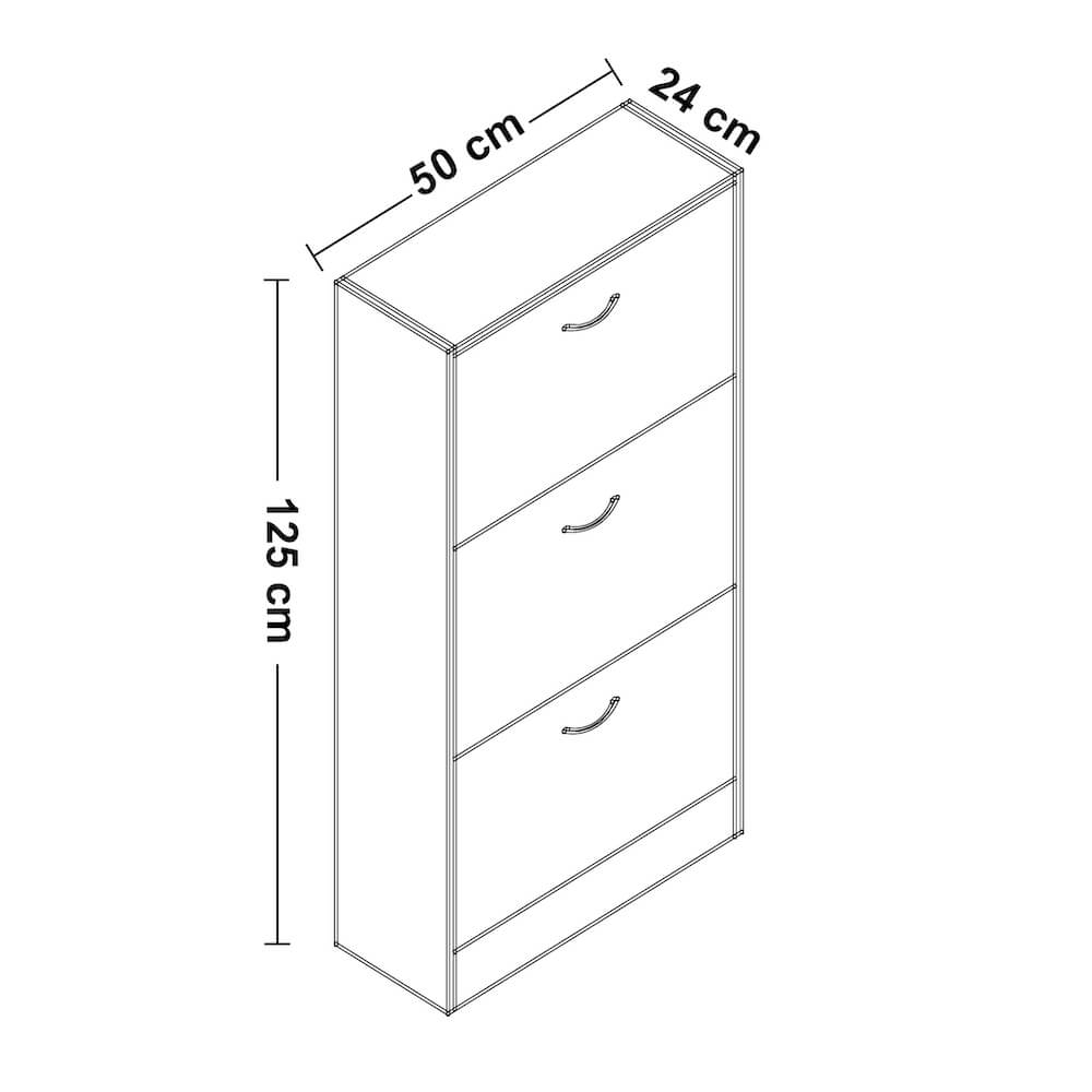 3 Tier Shoe Cabinet