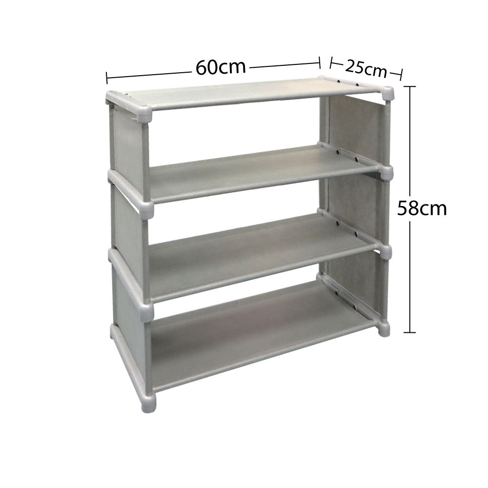4 Tier Grey and White Shoe rack