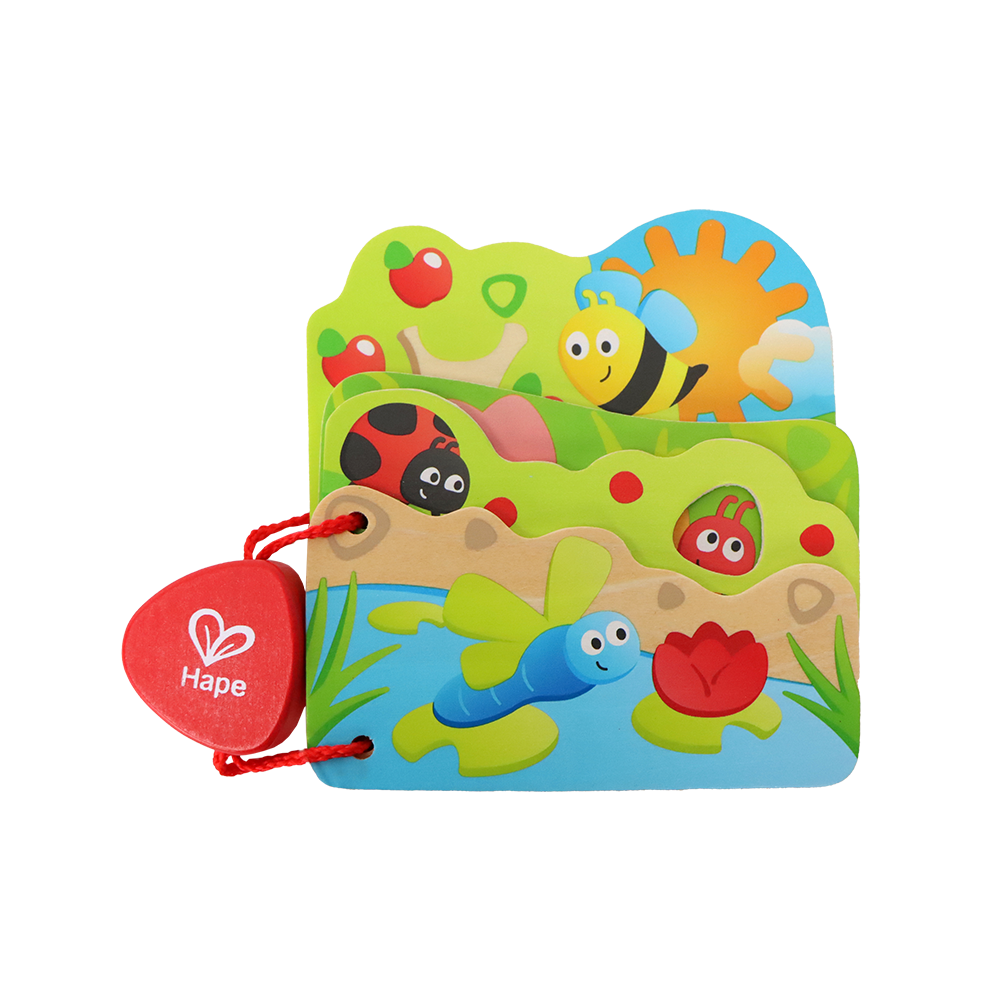 Hape 嬰幼兒玩具 昆蟲探索木製繪本 (10M+)