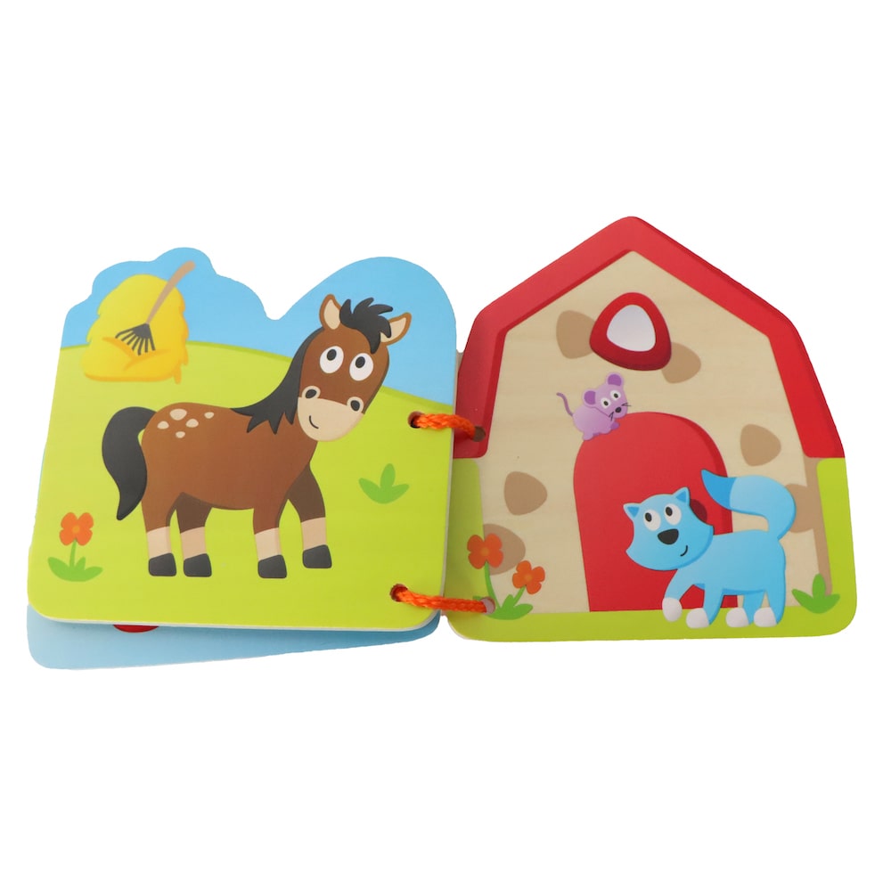 Hape 嬰幼兒玩具 開心農場木製繪本 (10M+)