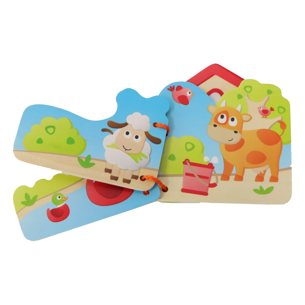 Hape 嬰幼兒玩具 開心農場木製繪本 (10M+)
