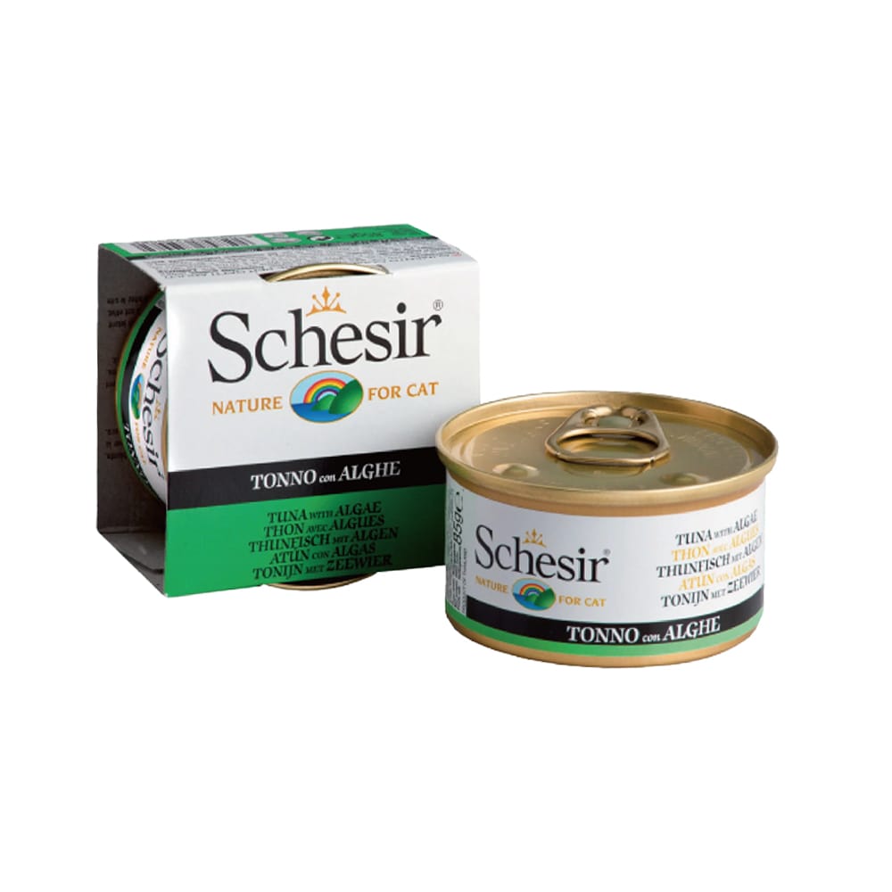 Schesir 全天然吞拿魚海藻飯貓罐頭 85g