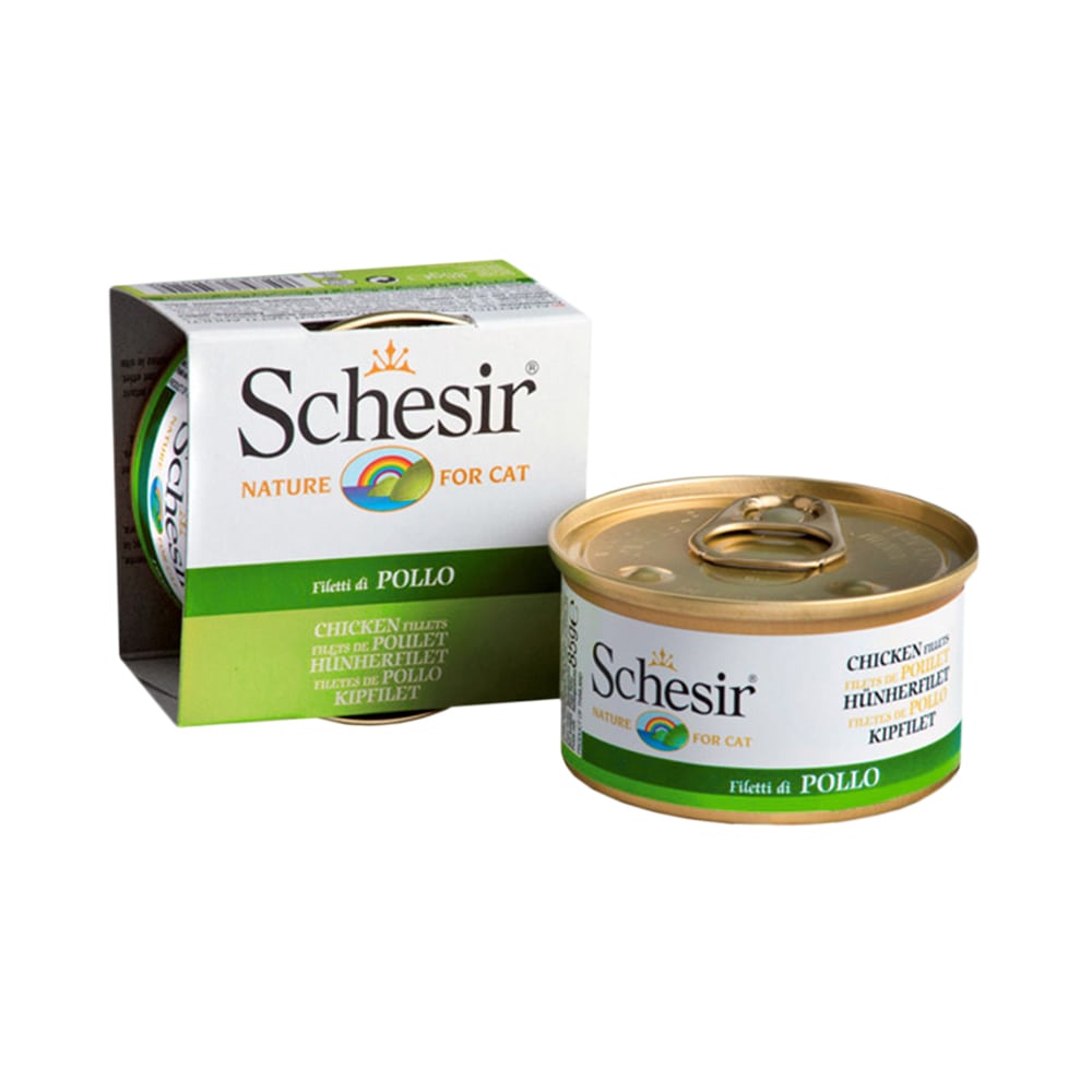 Schesir 全天然雞肉絲飯貓罐頭 85克