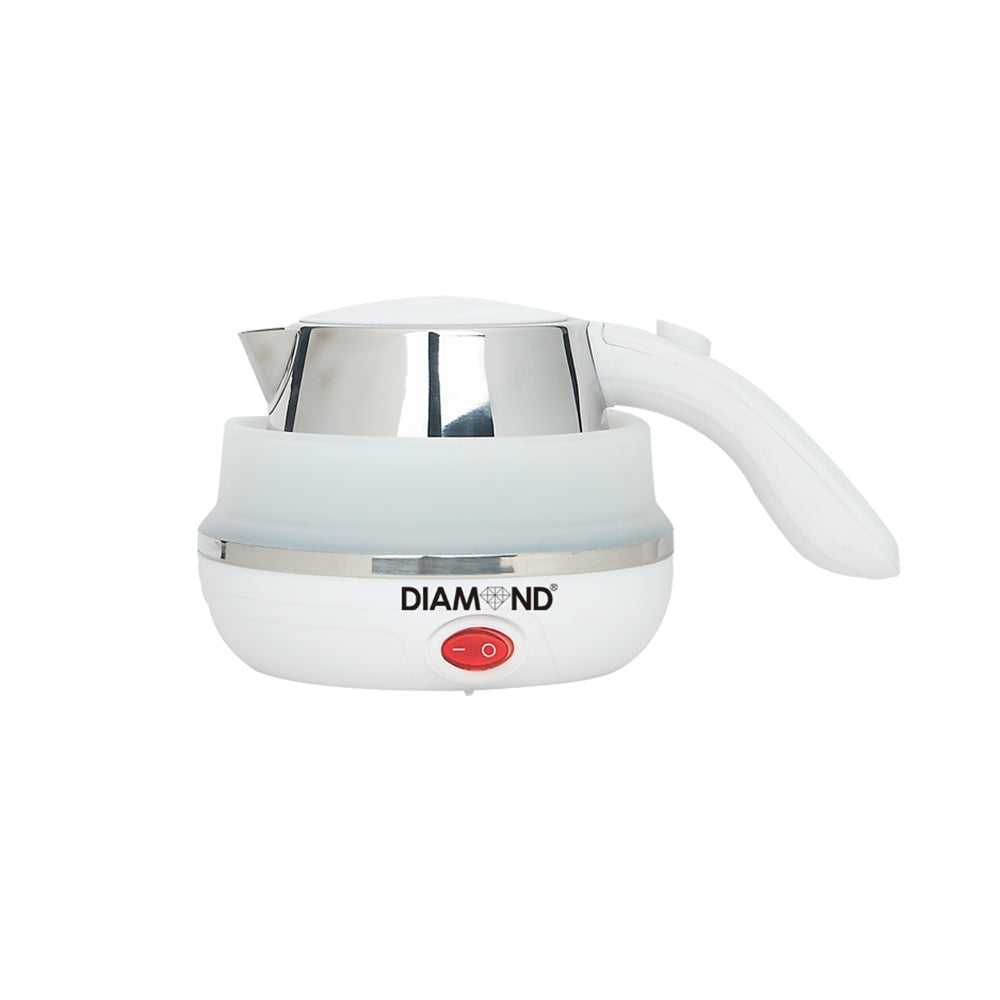 DiamondPro 雙電壓摺疊式旅行電水煲0.6公升-白色