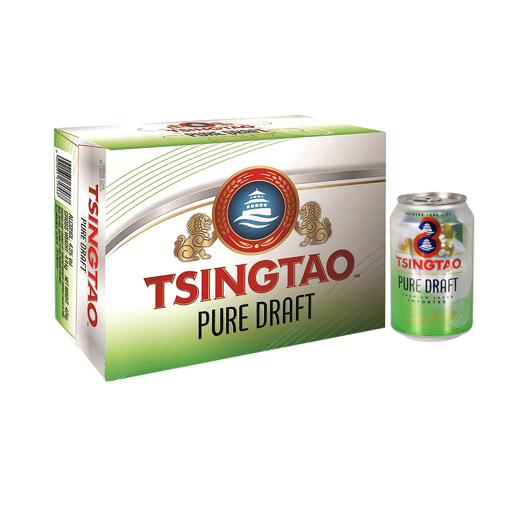 Tsingtao Beer Pure Draft Beer 330ml X 12 Cans