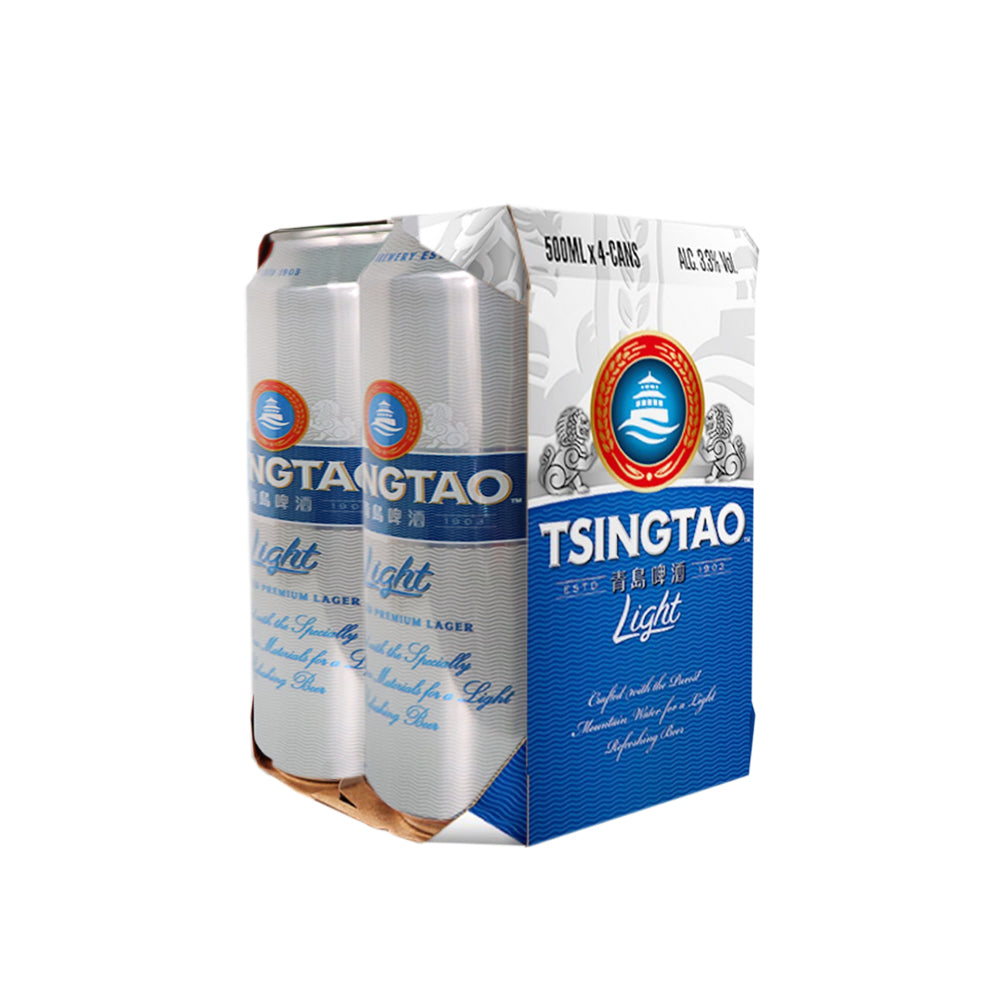 Tsingtao Beer Light Beer 500ml X 4 Cans