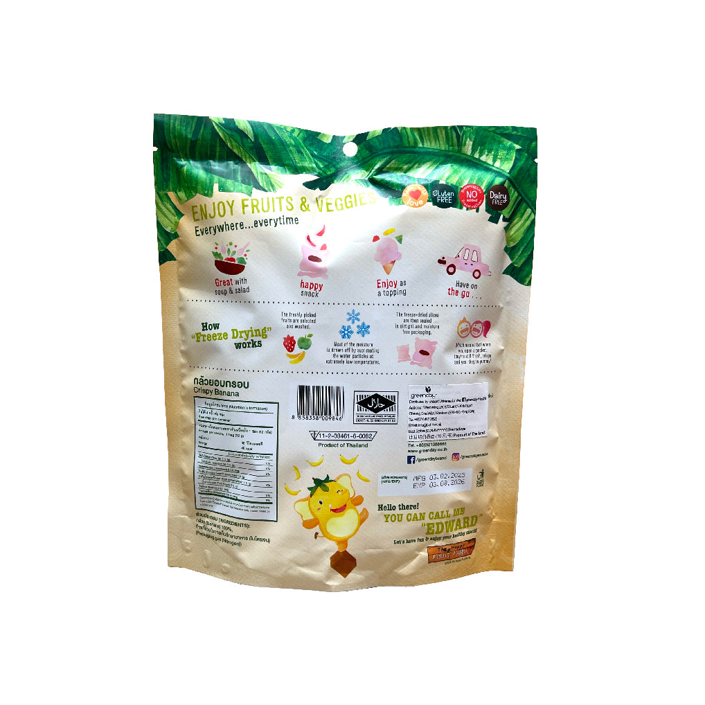 Greenday Happy Fruit Farm Crispy Banana (12g x 4 Bags)