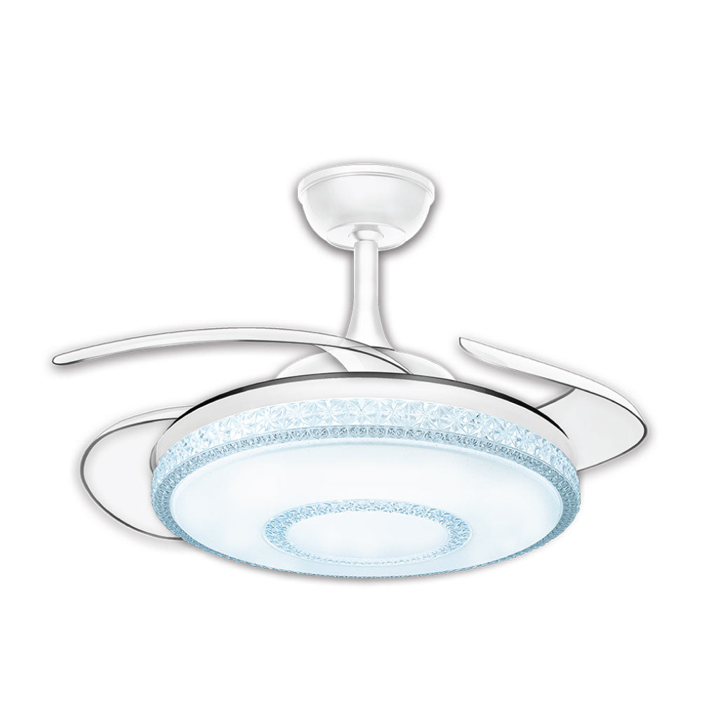 Sunshine CFCQ-24W 36寸 24W LED伸縮扇葉風扇燈 (爍鑽拼紋燈面)