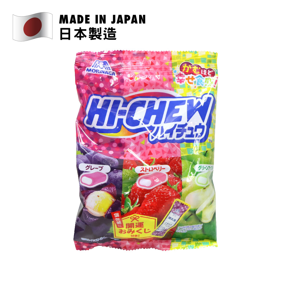 "Morinaga HI-CHEW Classic Assort Premium Chewy Candy (Grape, Strawberry & Apple) 68g "