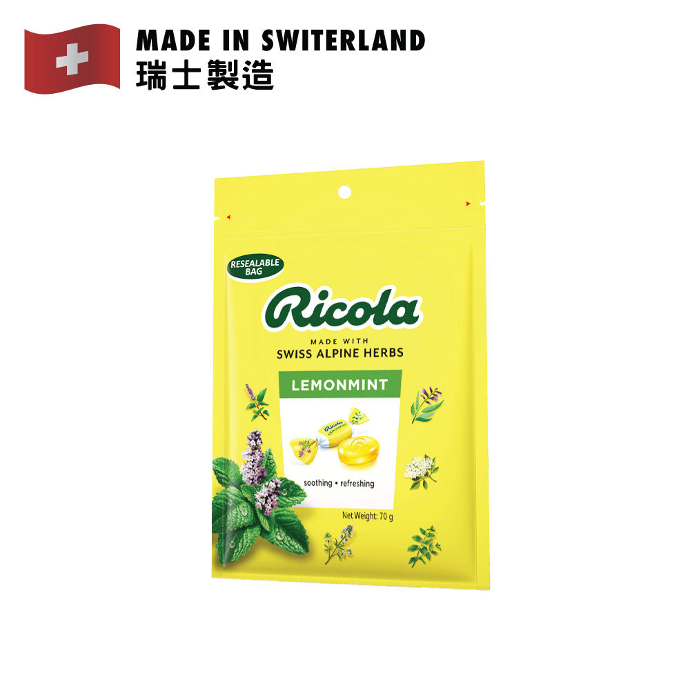 利口樂 袋裝檸檬薄荷味香草潤喉糖 70克