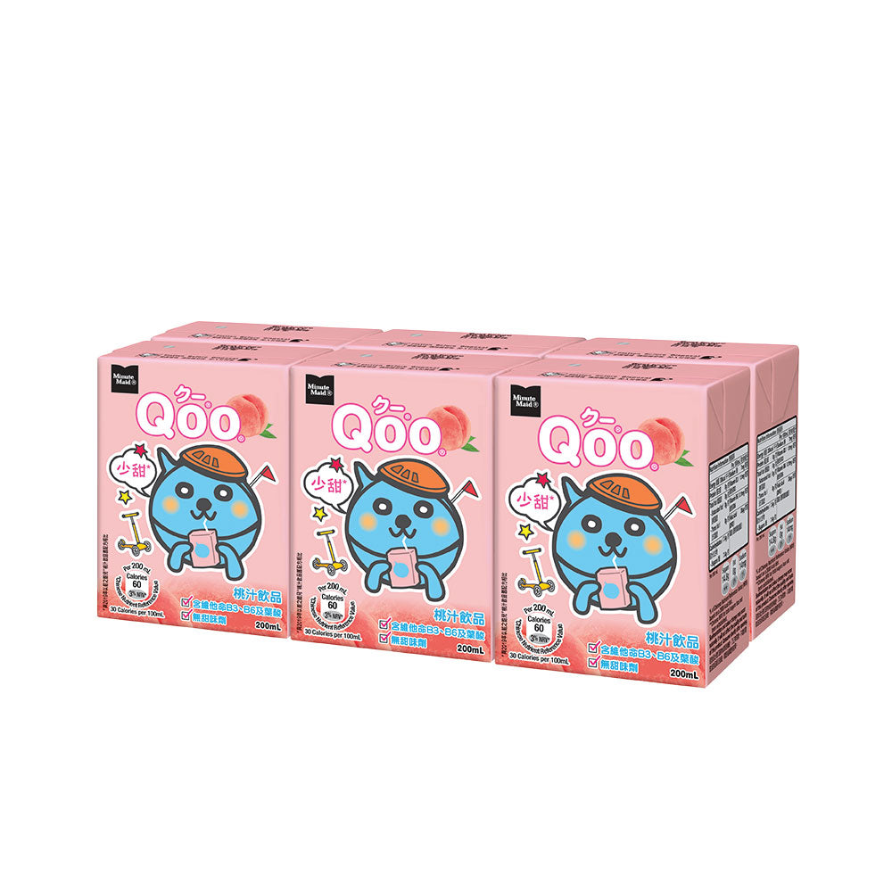 Minute Maid Qoo桃汁飲品200毫升(6包裝)