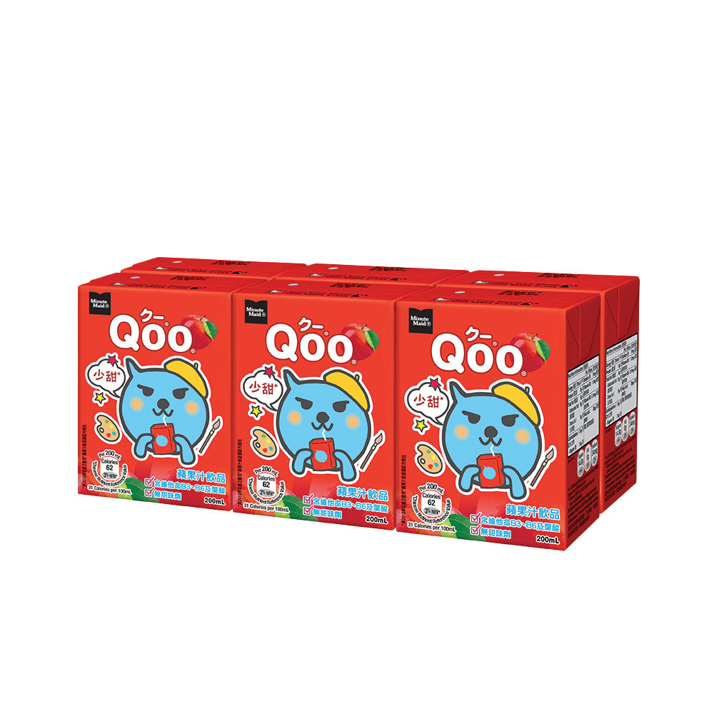 Minute Maid Qoo蘋果汁紙包飲品 200毫升 (6包裝)