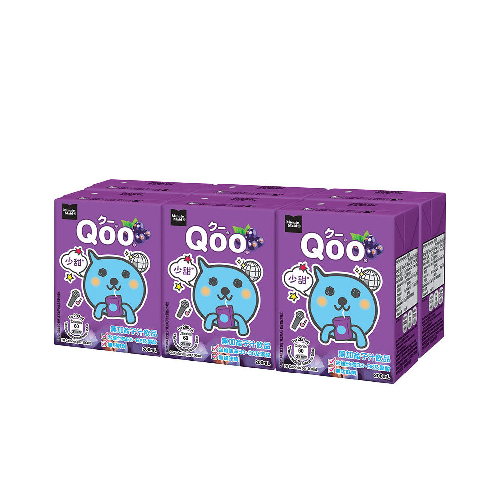 Minute Maid Qoo黑加侖子汁紙包飲品 200毫升 (6包裝)