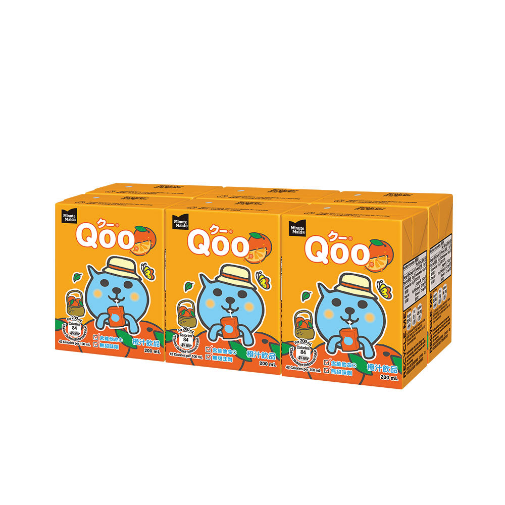 Minute Maid Qoo橙汁紙包飲品 200毫升 (6包裝)
