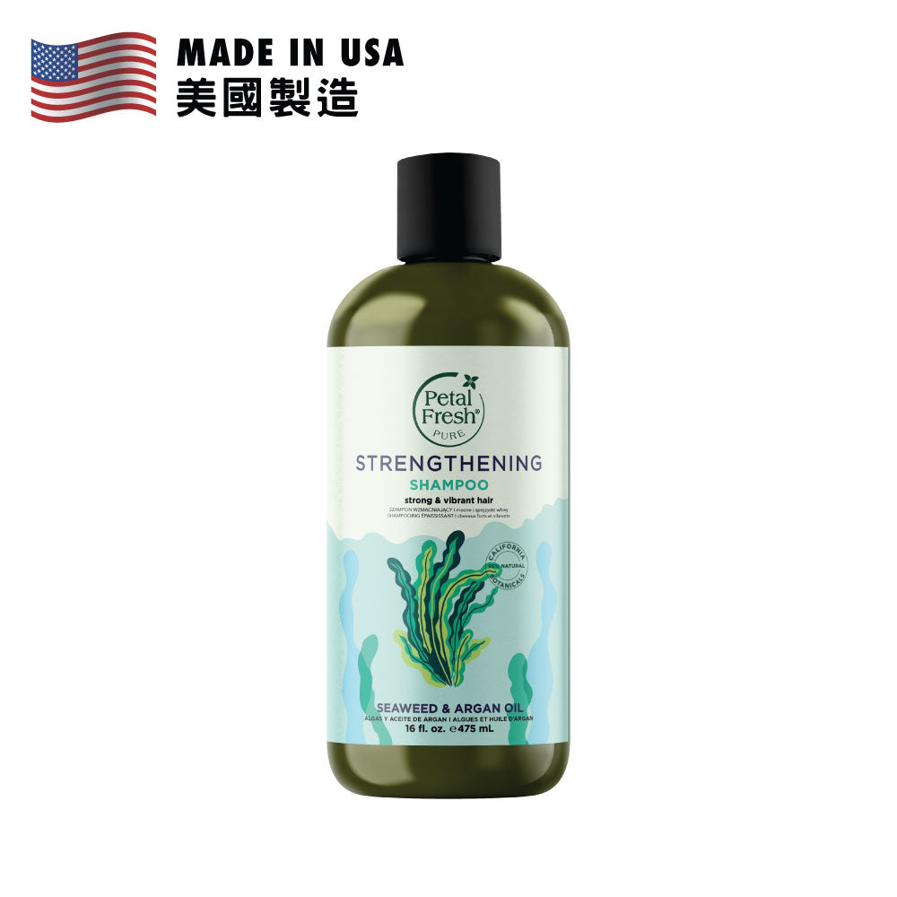 Petal Fresh Pure Strengthening Shampoo with Seaweed and Argan Oil 475ml