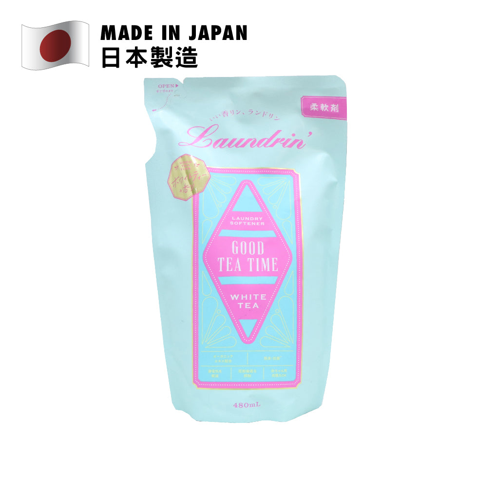 Laundrin 衣物香水柔順劑補充裝(療癒白茶香) 480毫升