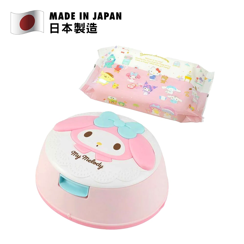 LEC My Melody 99.9% 純水濕紙巾及粉紅色可愛容器，精致實用，日本製造，帶來柔軟呵護