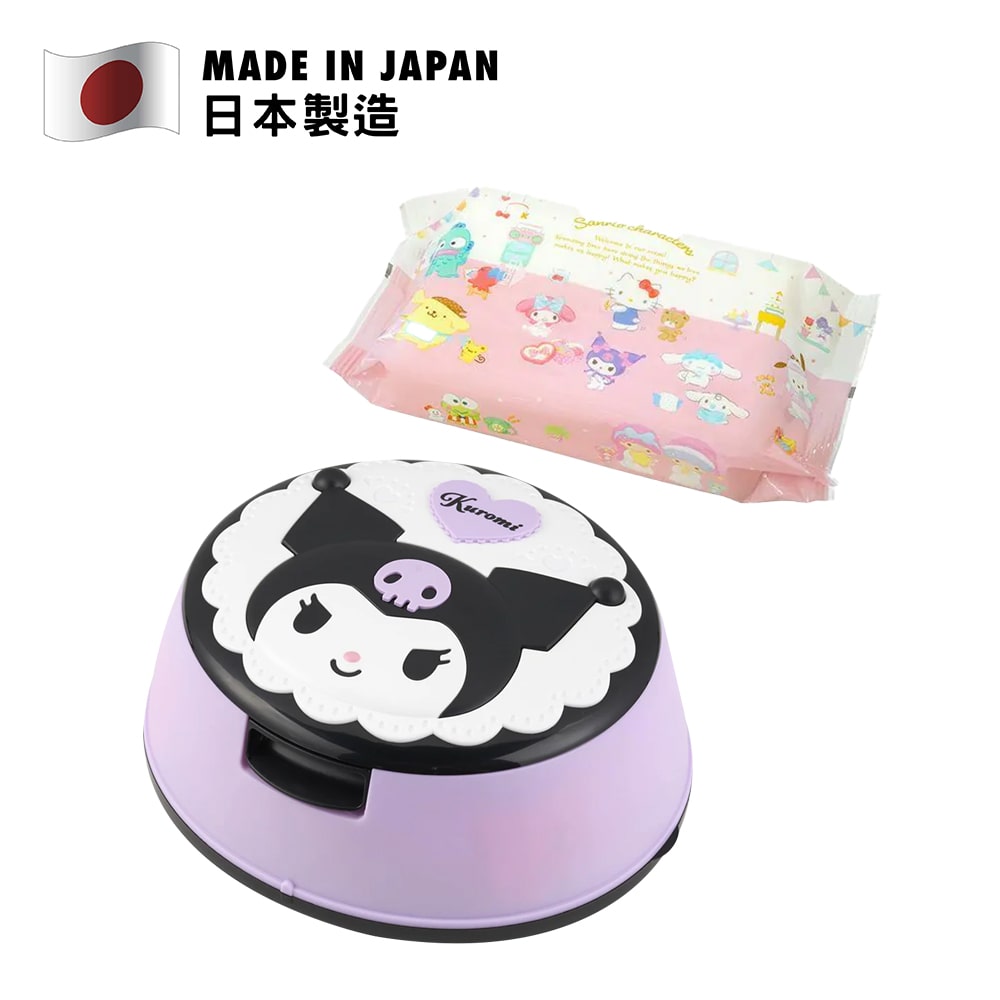 LEC Kuromi 99.9%純水濕紙巾80片裝，安可愛的Kuromi設計，來自日本製造
