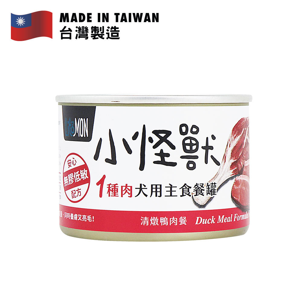 怪獸部落 一種肉犬用無膠主食罐 (清蒸鴨肉) 165克