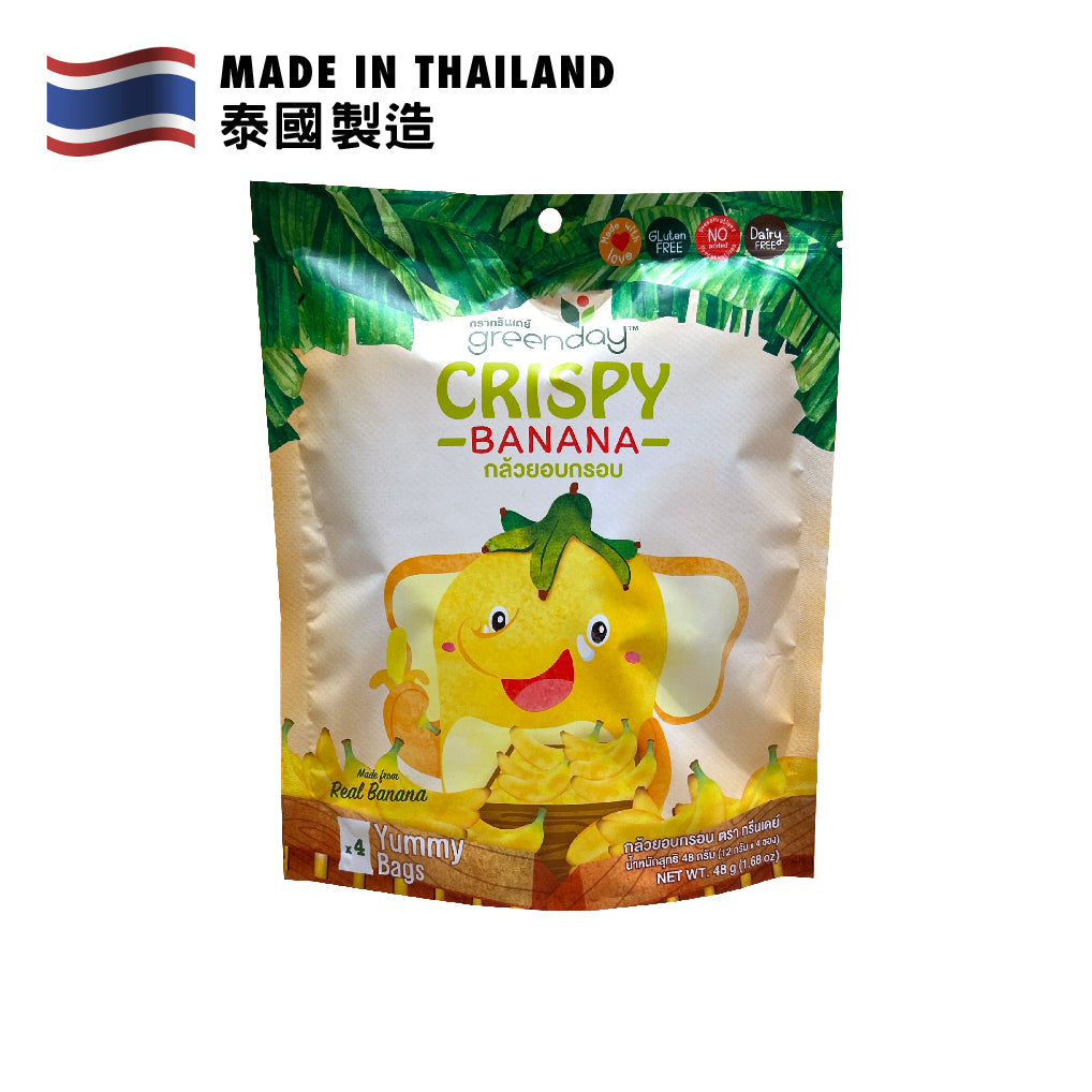 Greenday Happy Fruit Farm Crispy Banana (12g x 4 Bags)