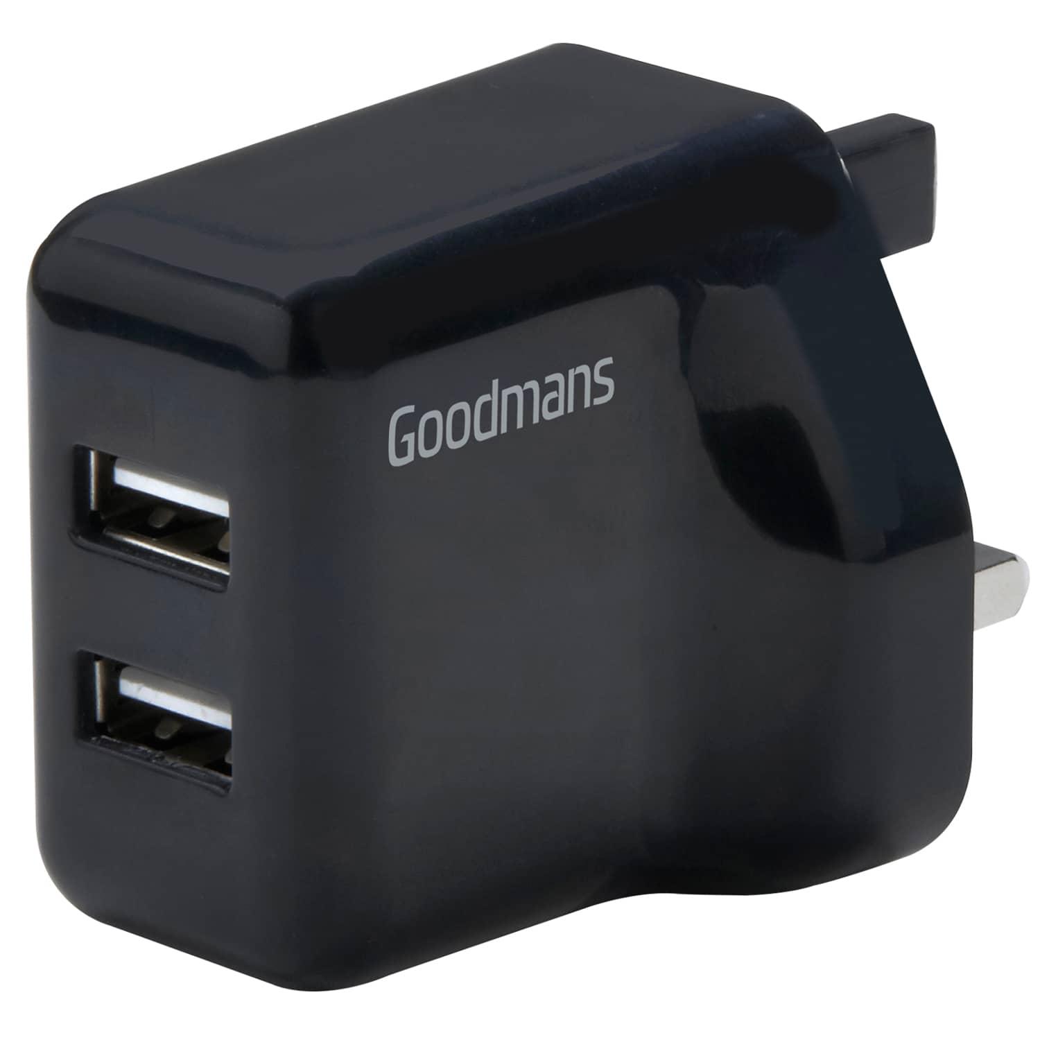 Goodmans USB雙端口快速充電器插蘇 黑色