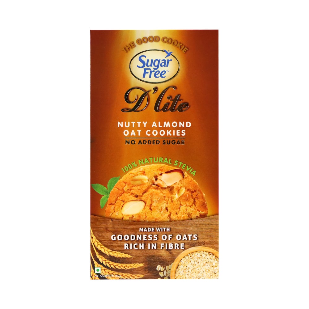 Sugar Free D&#39;lite Nutty Almond Oat Cookies 150g