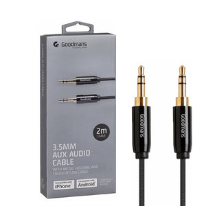Goodmans 3.5mm 立體聲音源線/音訊連接線/AUX線/公對公音頻線(2米)