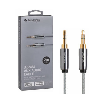Goodmans 3.5mm 立體聲音源線/音訊連接線/AUX線/公對公音頻線(2米)