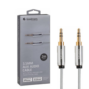 Goodmans 3.5mm 立體聲音源線/音訊連接線/AUX線/公對公音頻線(2米)