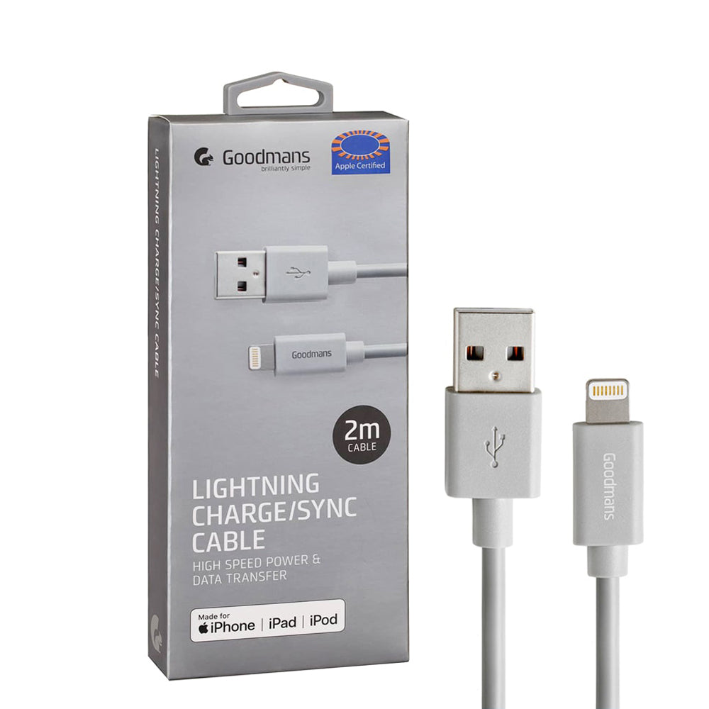 Goodmans Lightning USB快速充電線及傳輸線 (2米) | 蘋果MFi認證