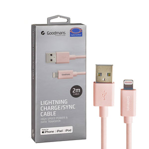 Goodmans Lightning USB快速充電線及傳輸線 (2米) | 蘋果MFi認證