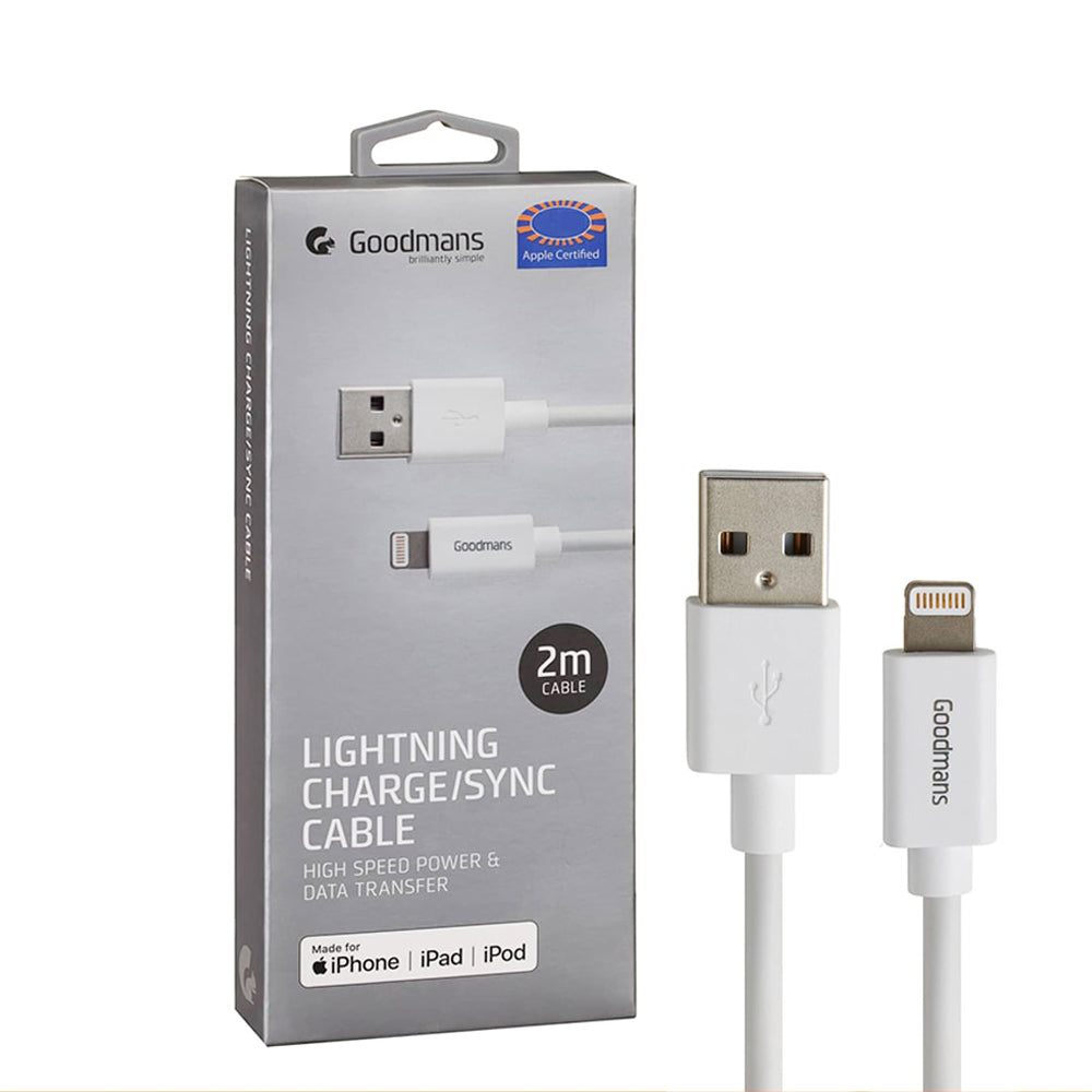 Goodmans Lightning Cable 2m | MFi certified