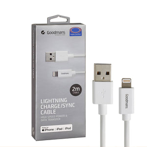 Goodmans Lightning USB快速充電線及傳輸線 (2米) | 蘋果MFi認證