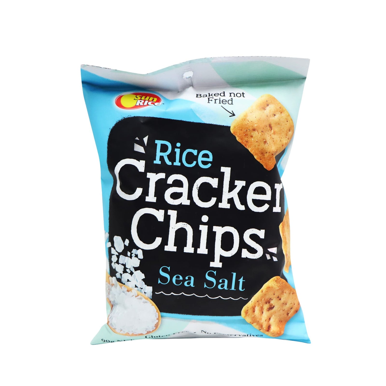 Sunrice Sea Salt Rice Cracker Chips 90g