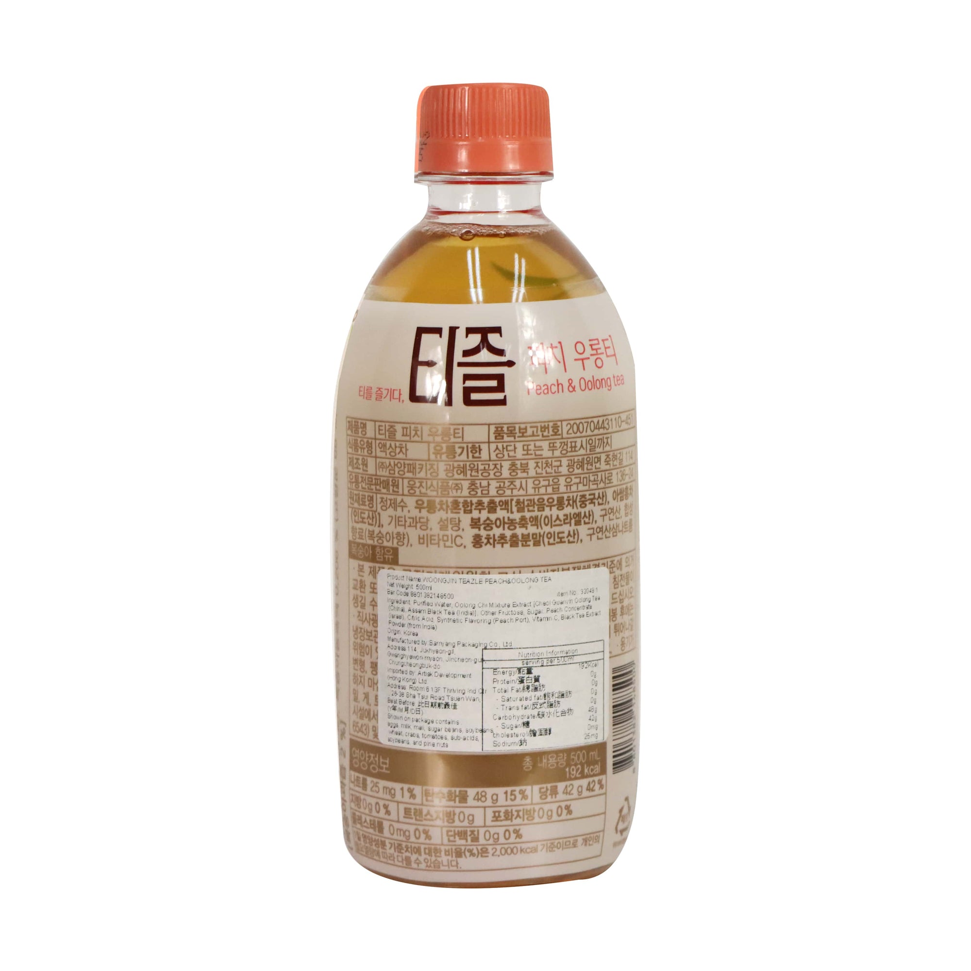熊津Teazle 白桃烏龍茶 500ml