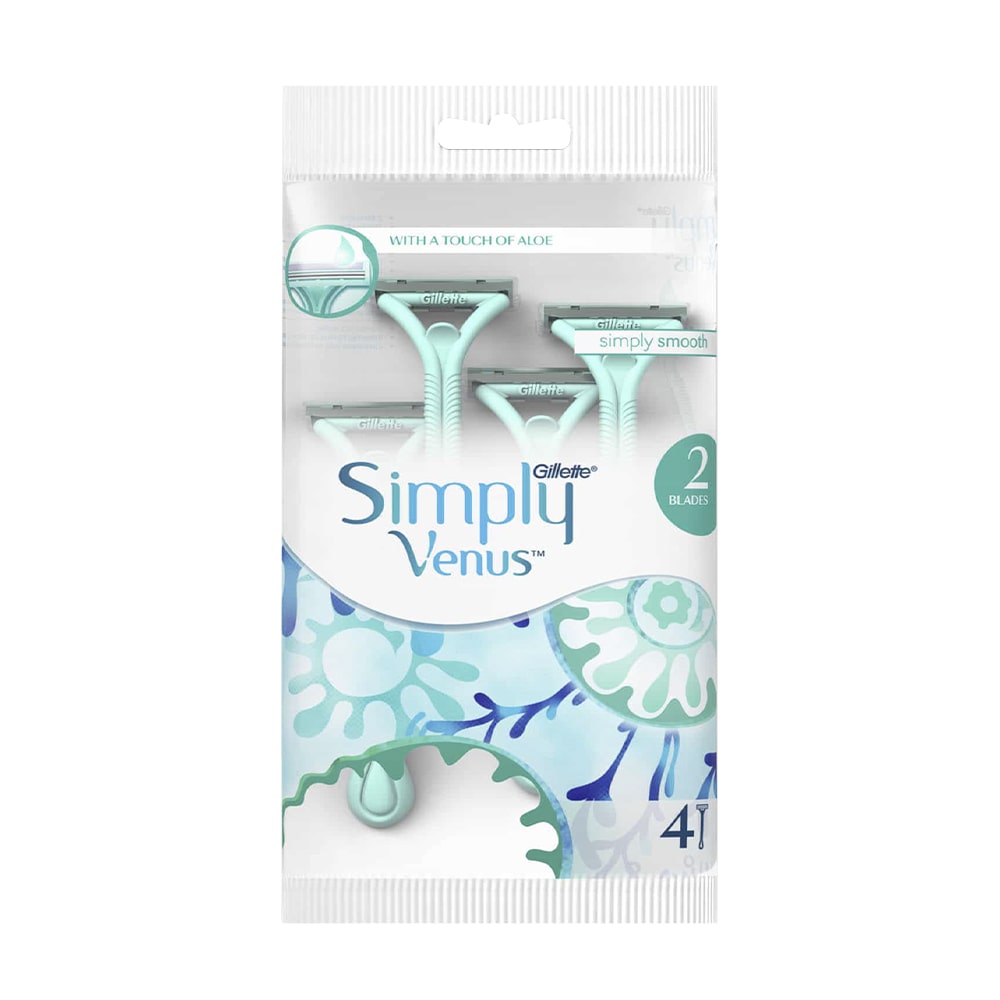 Gillette 吉列 Simply VENUS 女士即棄剃毛刀 4支裝 包裝正面